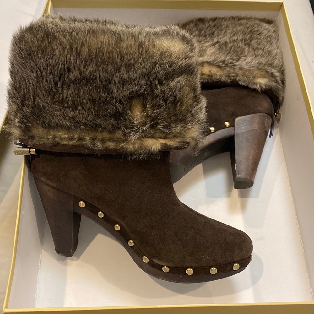 Michael Kors parker bootie in coffee brown suede